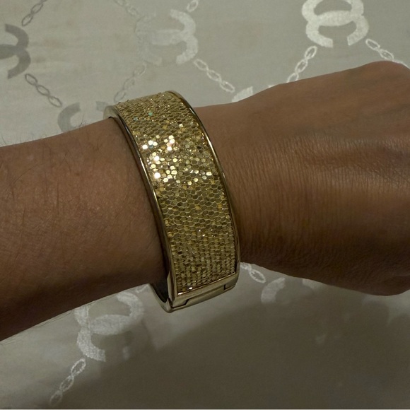 Gold Glitter Bangle Bracelet - Picture 3 of 3